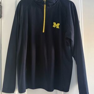 Men's University of Michigan Navy Quarter-Zip